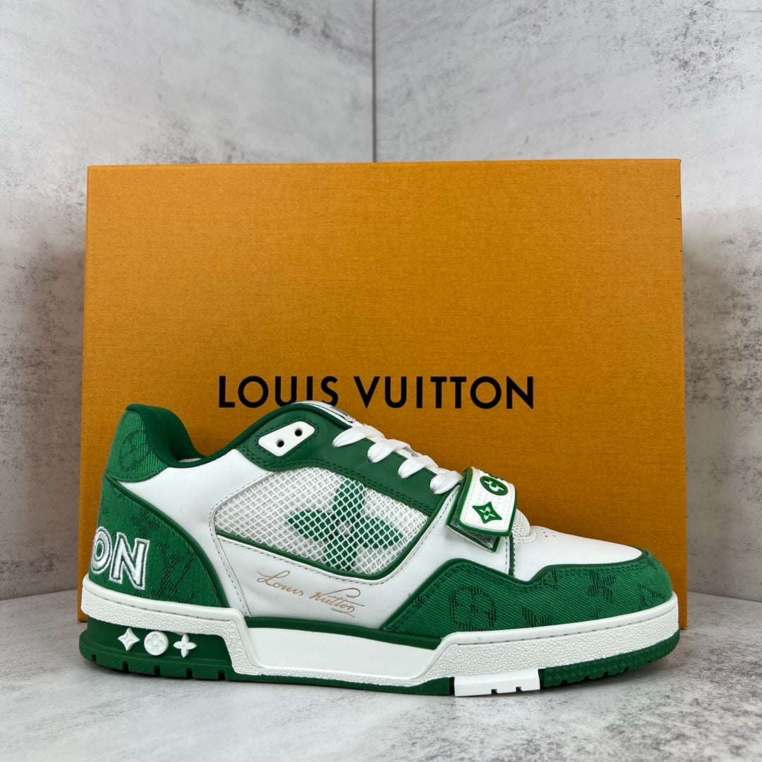 Louis Vuitton Trainers Velcro Strap "Green"