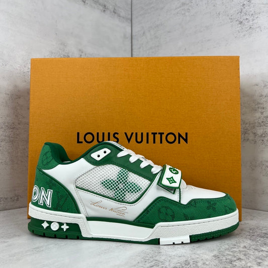 Louis Vuitton Trainers Velcro Strap "Green"