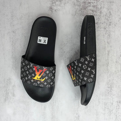 Louis Vuitton Slides "Black-Red-Yellow"