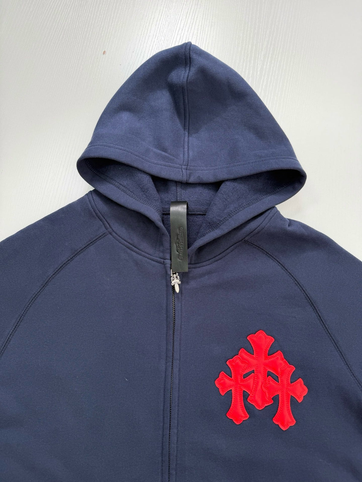 Chrome Hearts Paper Jam Triple Cross Zip Hoodie "Navy"