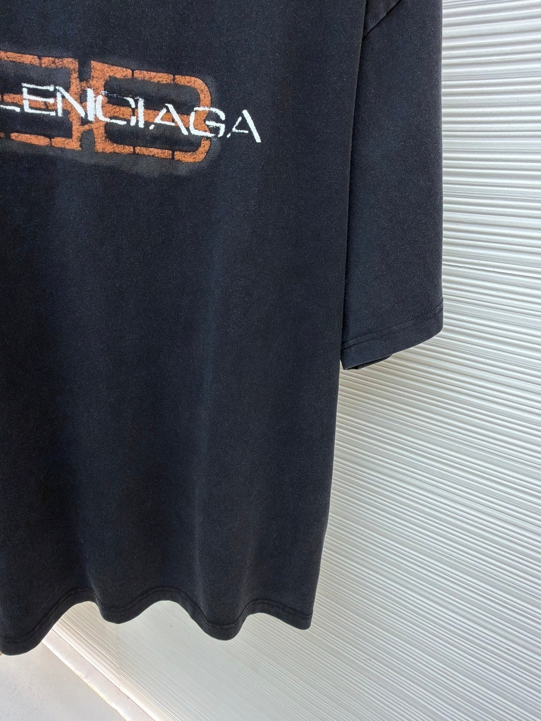 Balenciaga Logo Print T-Shirt "Faded Black"