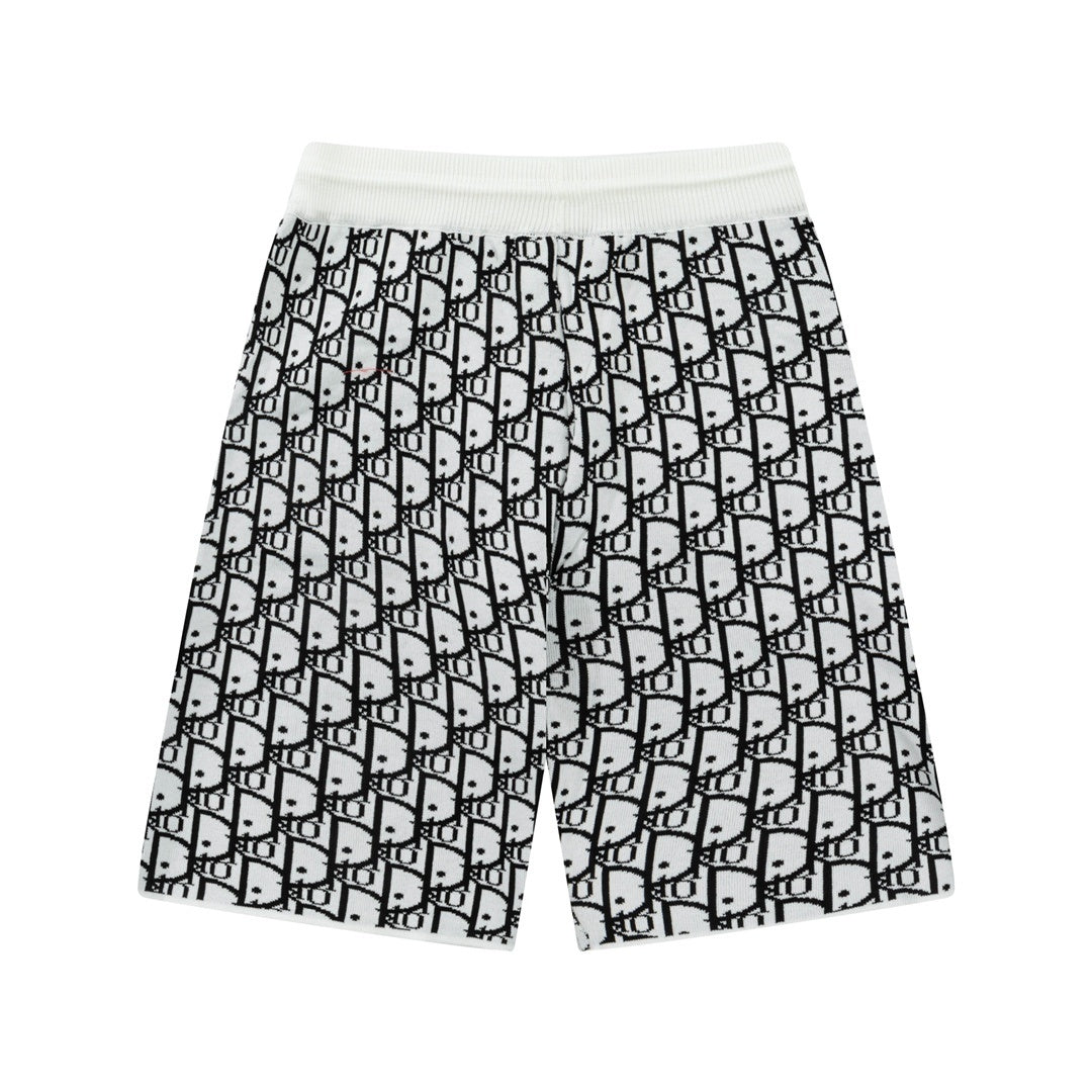Dior Monogoram Shorts "White-Black"