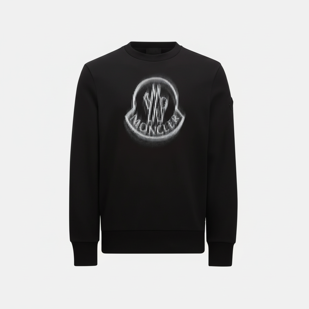 Moncler Blurred Logo Sweatshirt "Black"