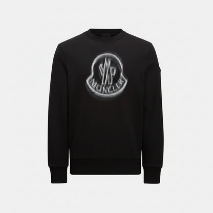 Moncler Blurred Logo Sweatshirt "Black"