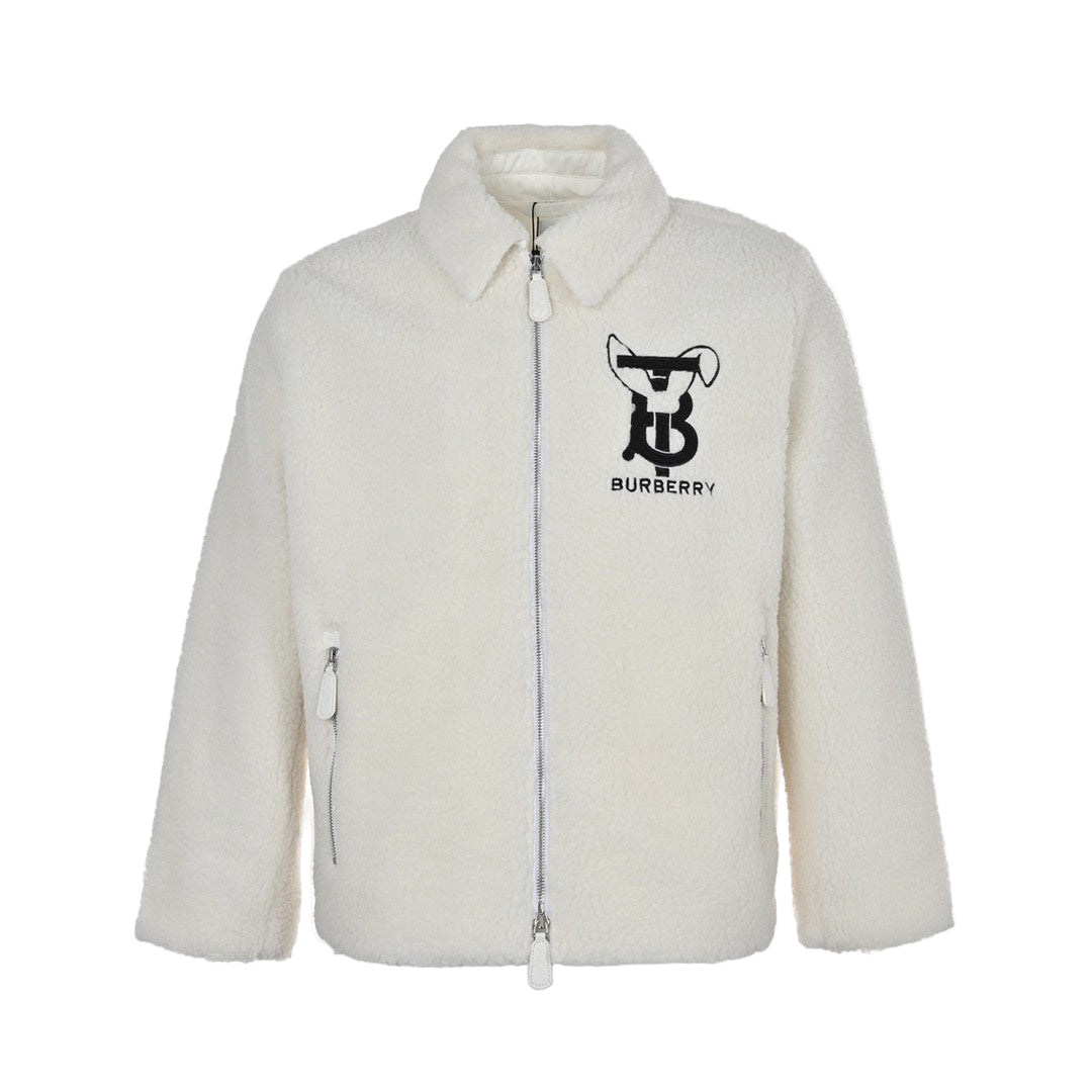 Burberry Rabbit Fleece Jacket "White"