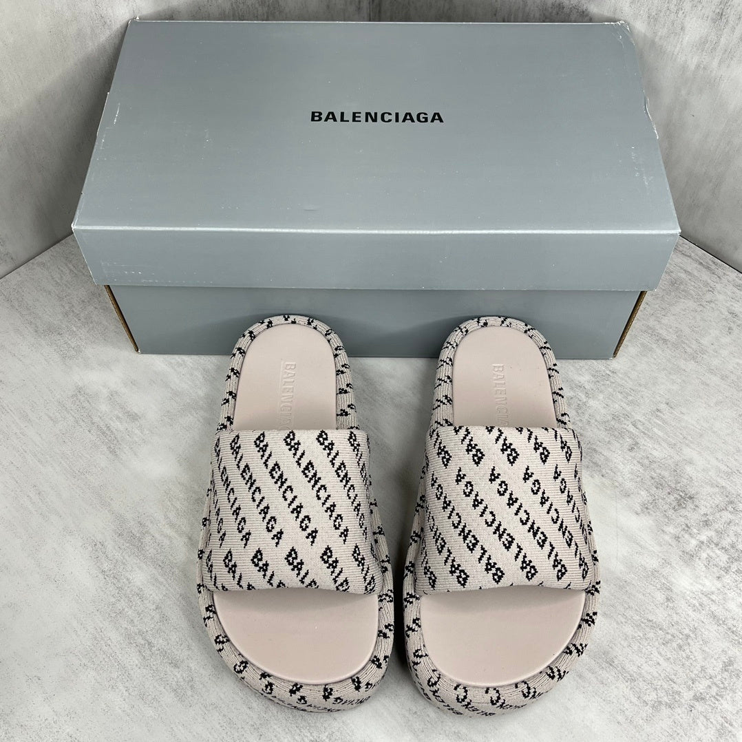 Balenciaga Slides "Beige-Black"