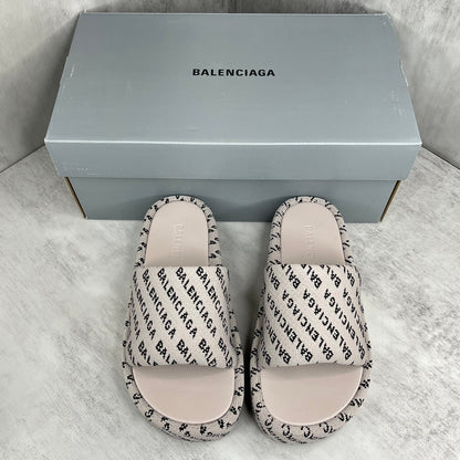 Balenciaga Slides "Beige-Black"