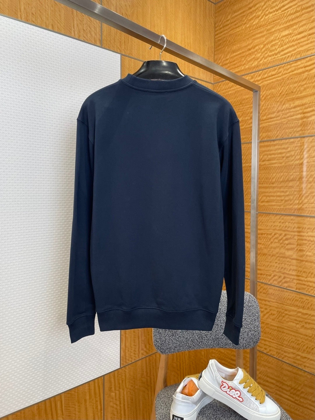 Gucci Cotton Jersey Sweatshirt with Embroidery "Navy Blue"