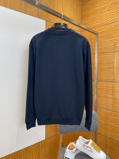 Gucci Cotton Jersey Sweatshirt with Embroidery "Navy Blue"