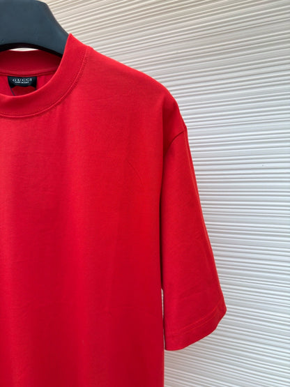 Gucci Cotton Silk Jersey T-shirt "Red"