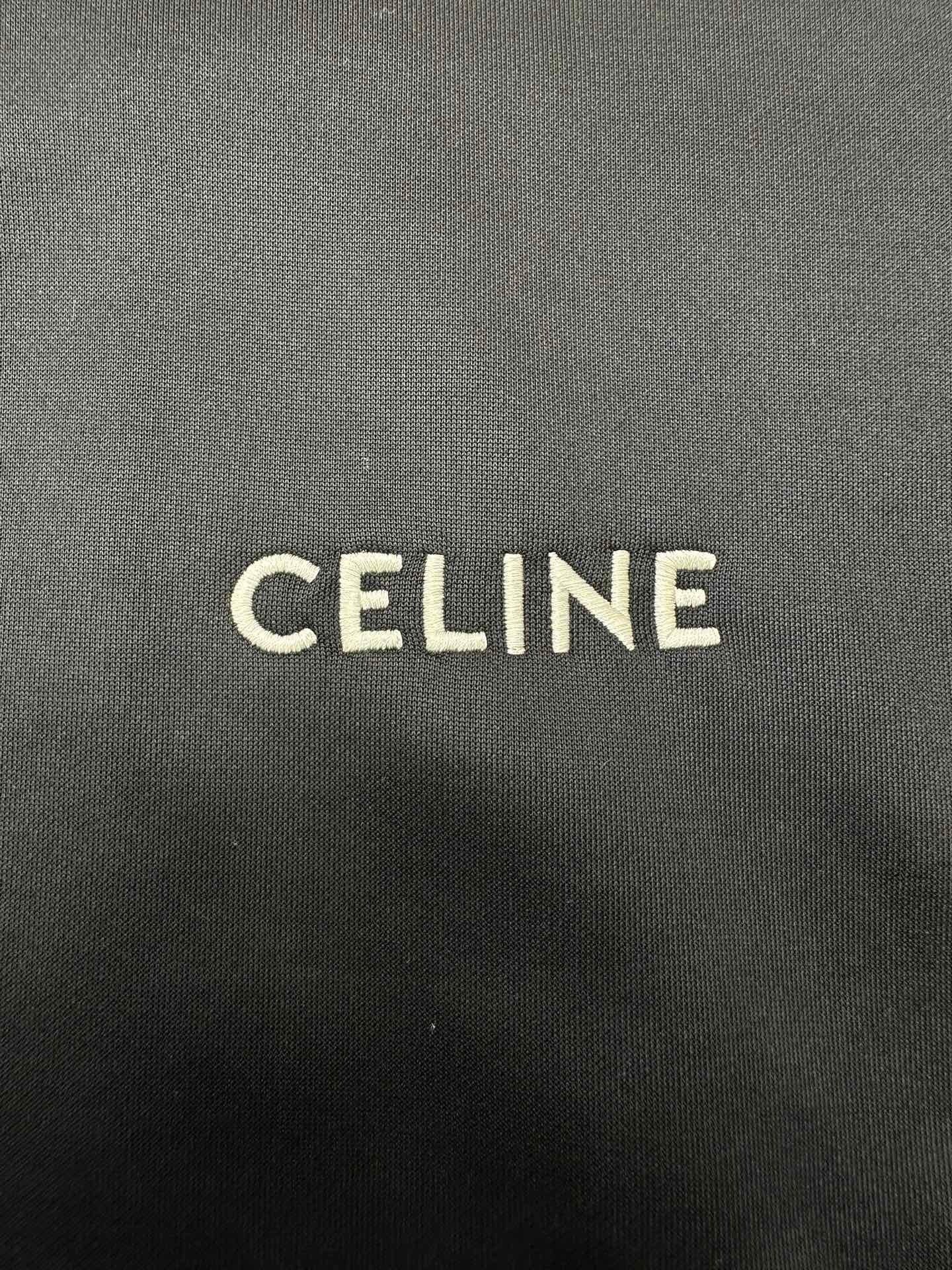 Celine Tracksuit Zip-Up Hoodie "Black"