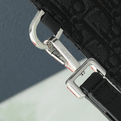 Dior A5 Triangle Pouch "Black Dior Oblique Jacquard"