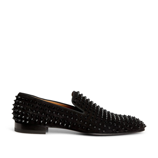 Christian Louboutin Dandelion Spikes Loafers Veau Velours "Black"