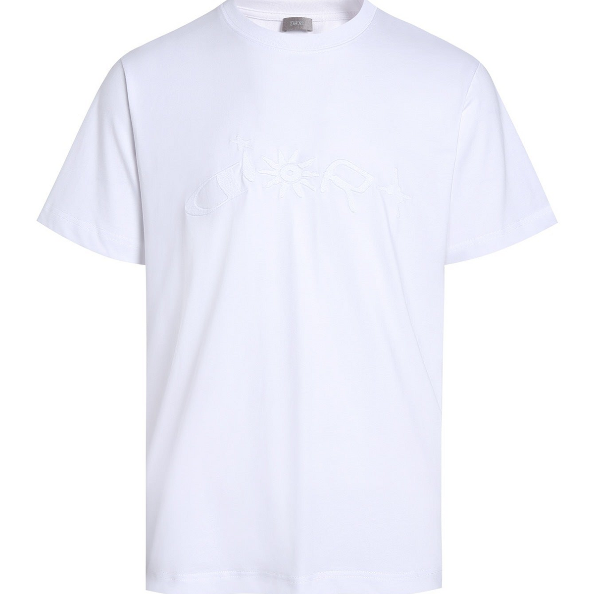 Dior x Lewis Hamilton Embroidered T-Shirt "White Cotton Jersey"