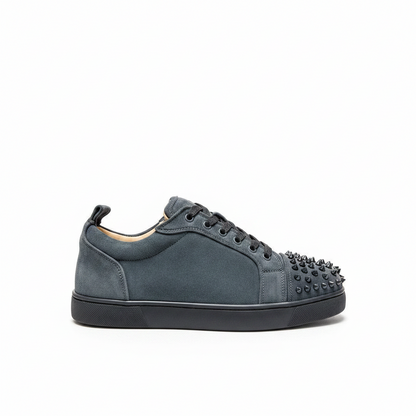 Christian Louboutin Louis Junior Spikes Orlato Veau Velours "Grey"