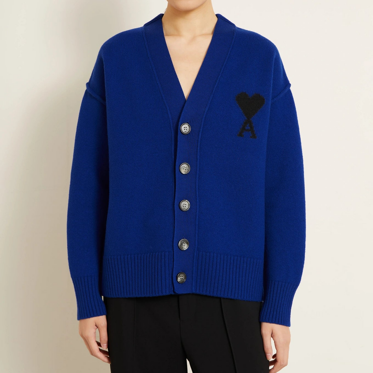 AMI Paris Ami De Coeur Cardigan "Blue"