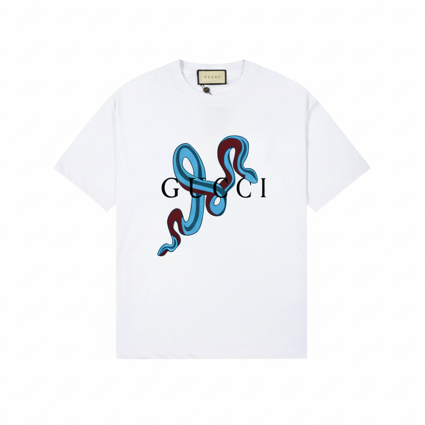 Gucci Snake Print T-Shirt "White"