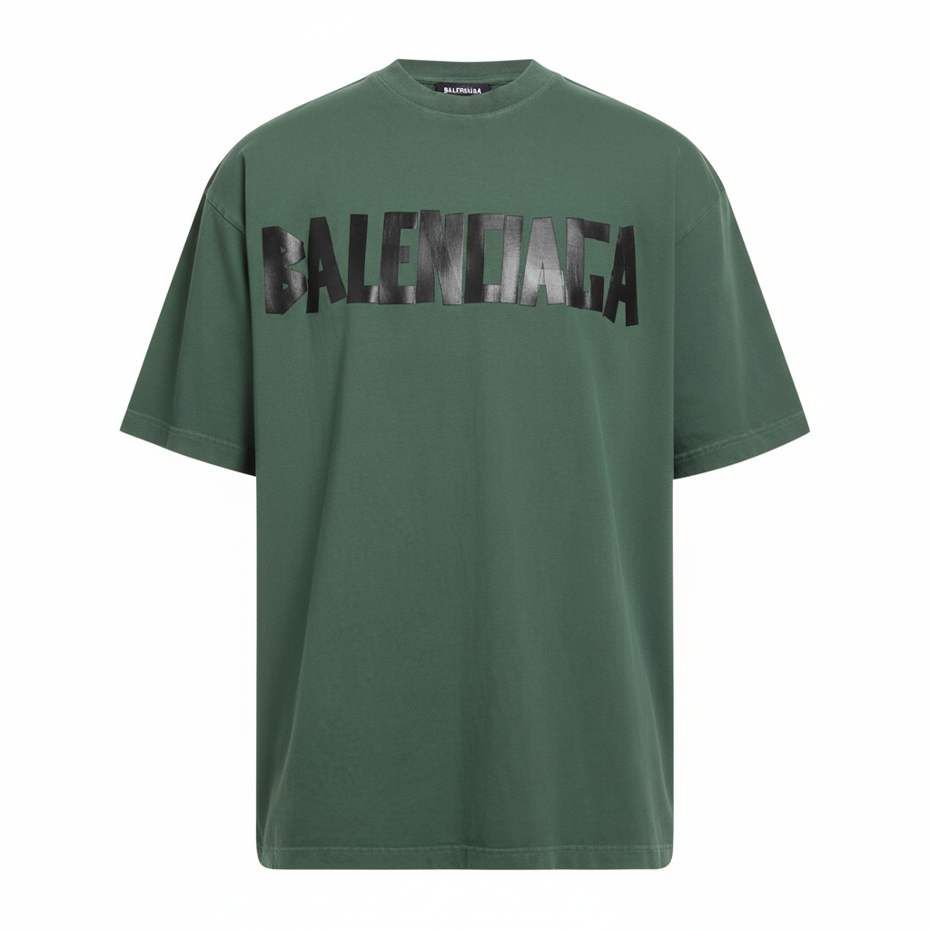 Balenciaga Tape Print T-Shirt "Green"