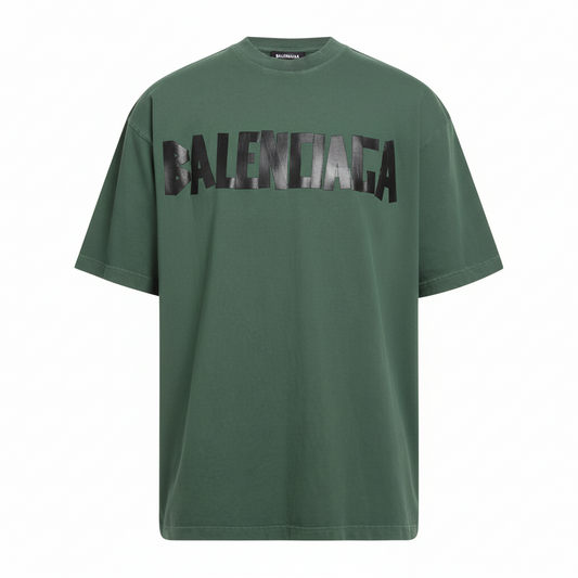 Balenciaga Tape Print T-Shirt "Green"