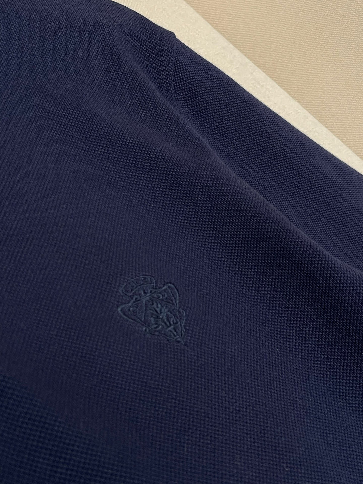 Gucci Cotton Piquet Polo Shirt with Embroidery "Navy"