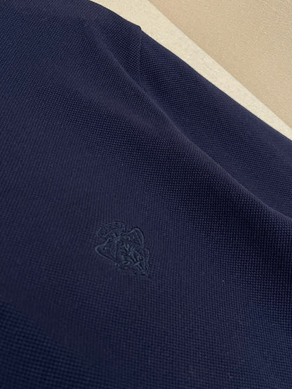 Gucci Cotton Piquet Polo Shirt with Embroidery "Navy"