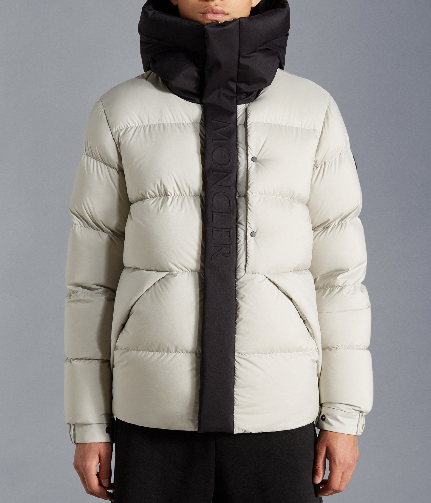 Moncler Madeira Hooded Down Jacket "White-Black"