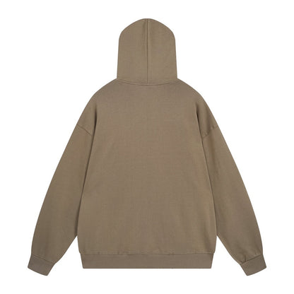 Balenciaga Distressed Caps Boxy Hoodie "Brown-Black"