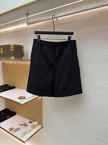 Gucci GG Canvas Linen Blend Shorts "Black"