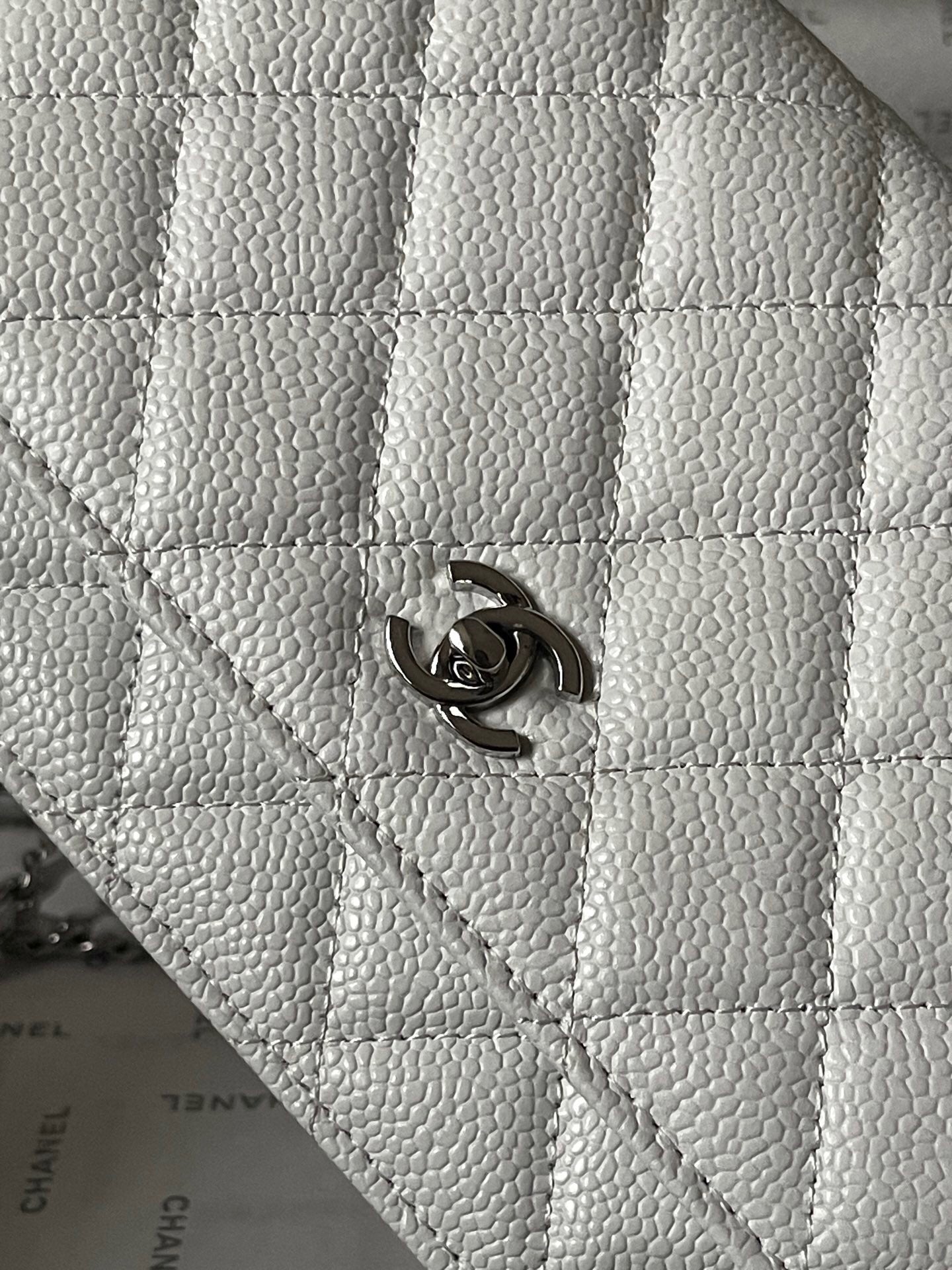 Chanel Quilted Caviar Leather Classic Wallet on Chain