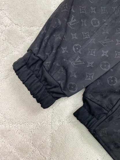 Louis Vuitton Monogram Embossed Suede Hoodie "Black"