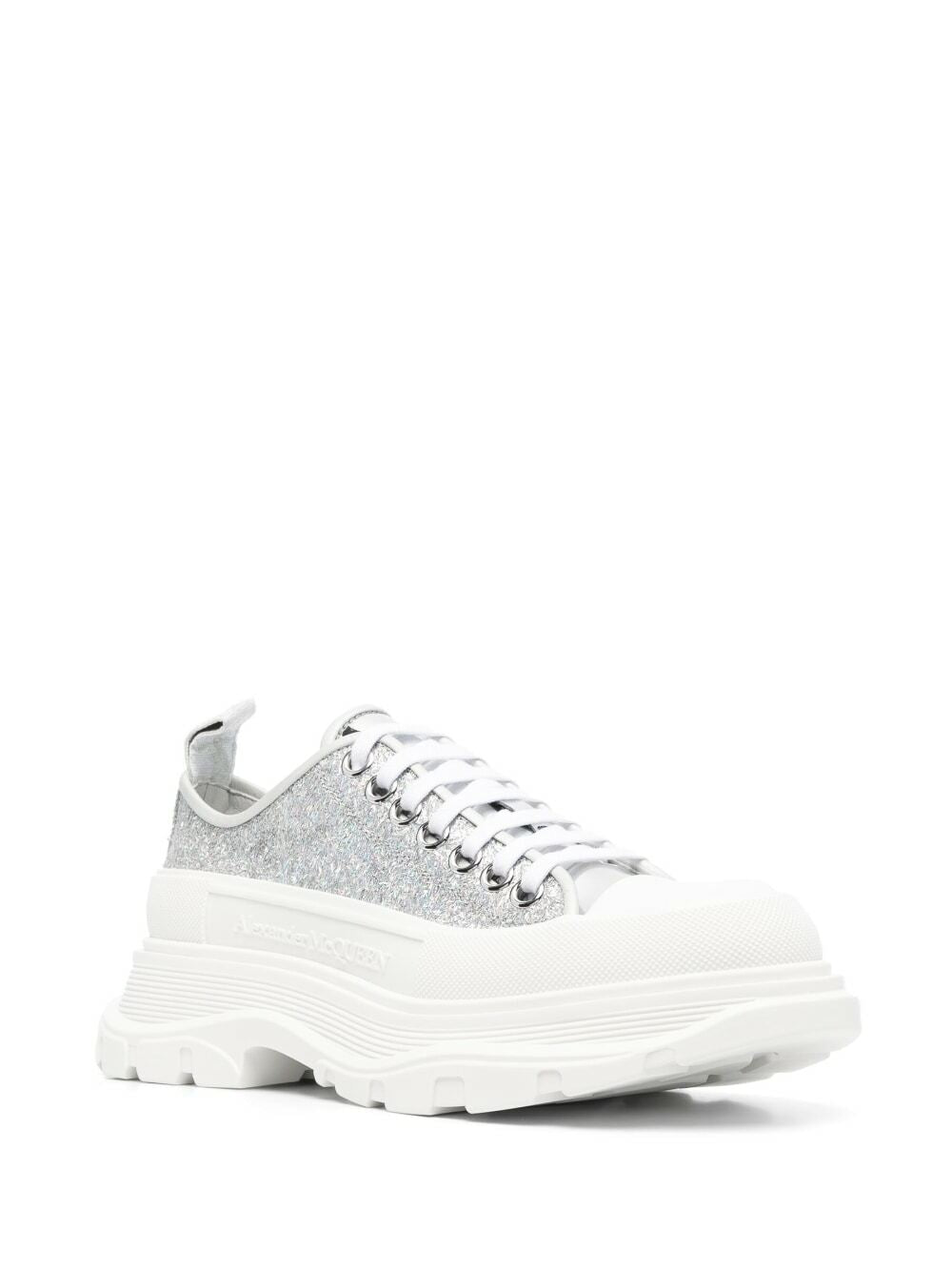 Alexander McQueen Tread Slick Low "Holo Silver Glitter"