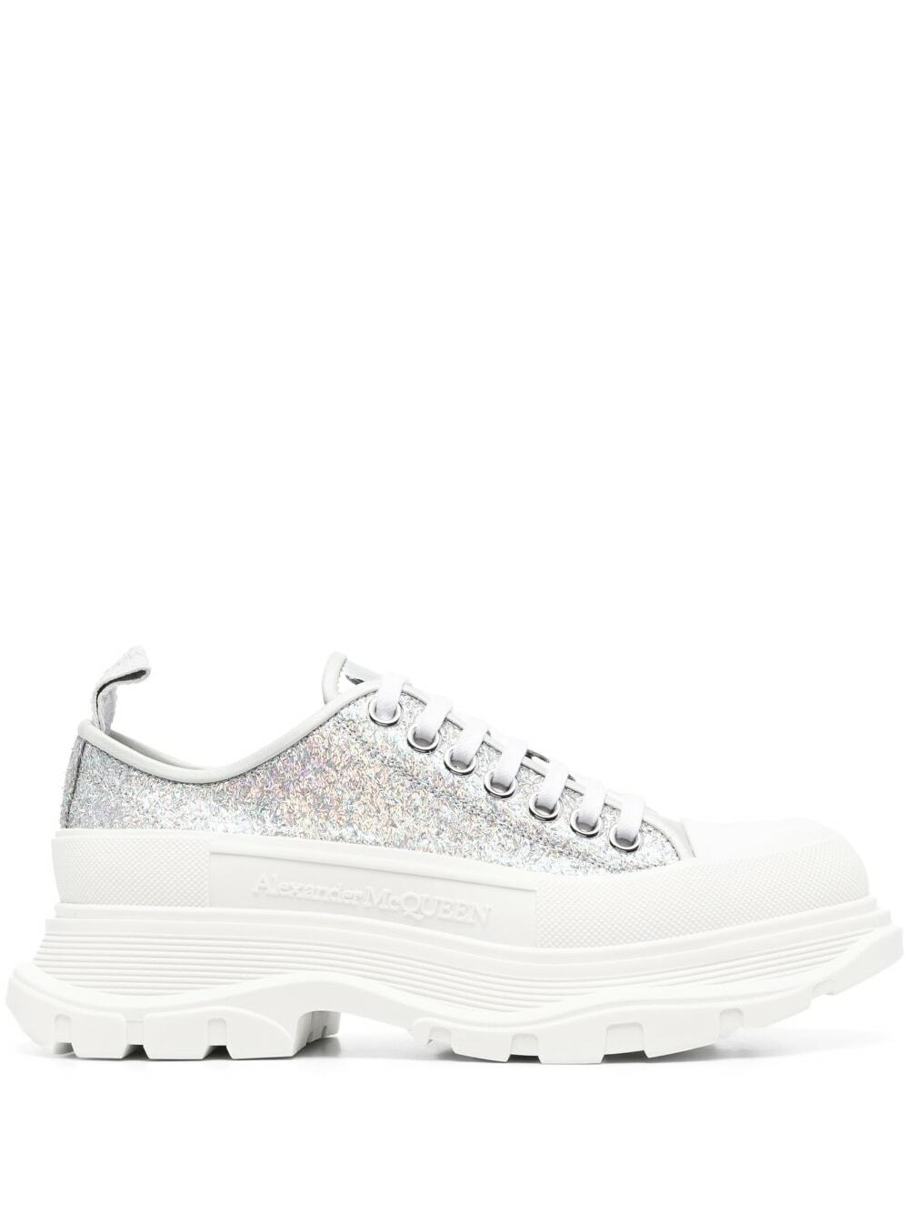 Alexander McQueen Tread Slick Low "Holo Silver Glitter"