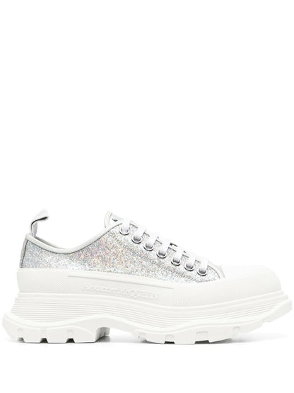 Alexander McQueen Tread Slick Low "Holo Silver Glitter"