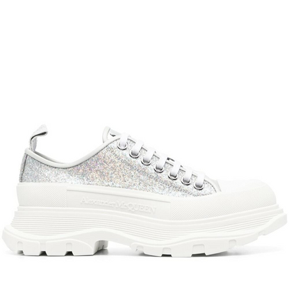 Alexander McQueen Tread Slick Low "Holo Silver Glitter"