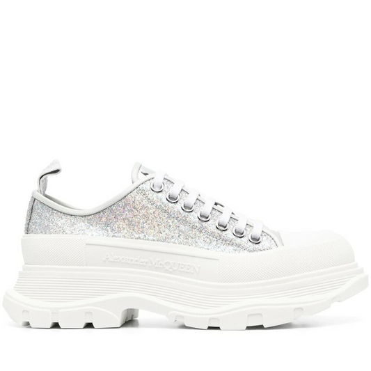 Alexander McQueen Tread Slick Low "Holo Silver Glitter"