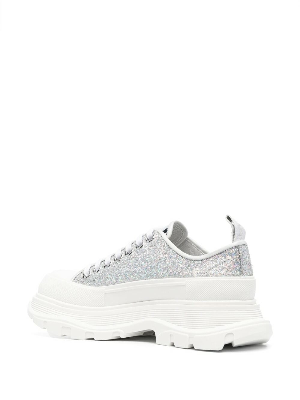 Alexander McQueen Tread Slick Low "Holo Silver Glitter"