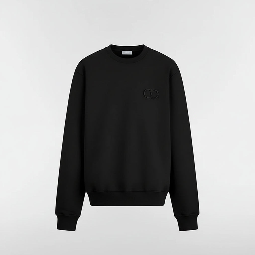 Dior CD Icon Sweatshirt "Black Cotton Fleece"