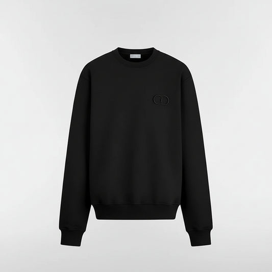 Dior CD Icon Sweatshirt "Black Cotton Fleece"