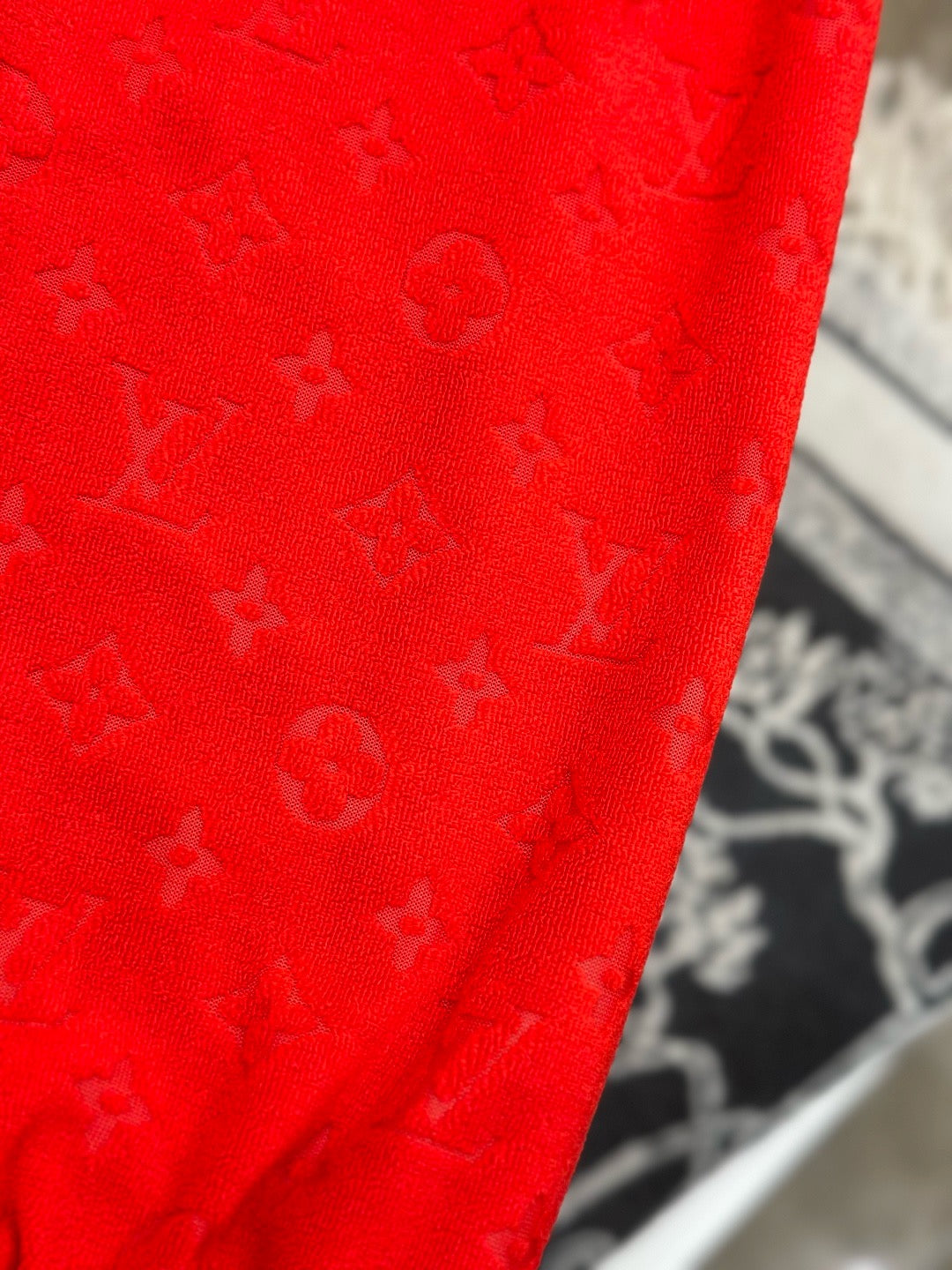 Louis Vuitton Monogram French Terry Track Top "Aurora Red"