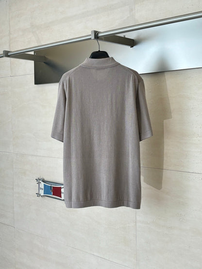 Dior Icons Polo Shirt "Beige Cotton and Silk Jersey"