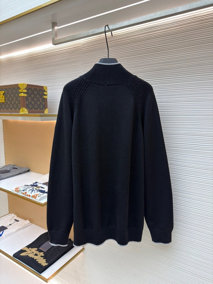 Moncler Alpaca & Wool Blend Turtleneck Sweater "Black"