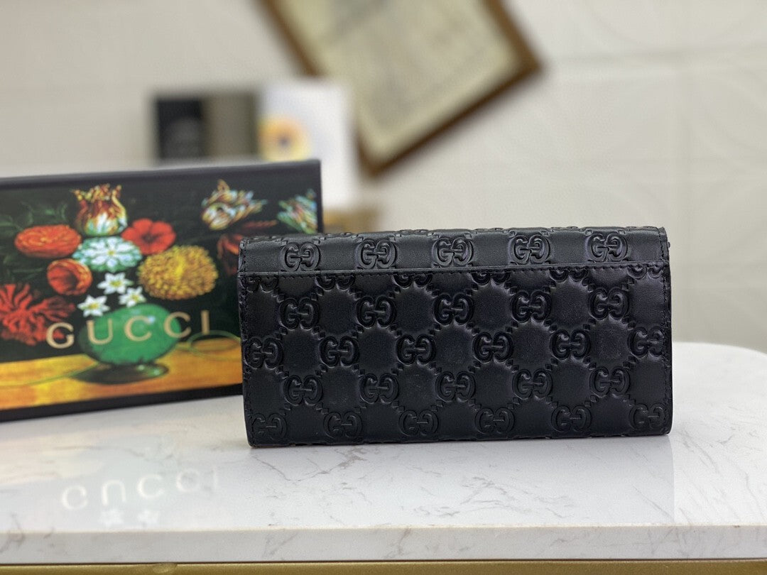 Gucci Guccissima Leather Long Wallet