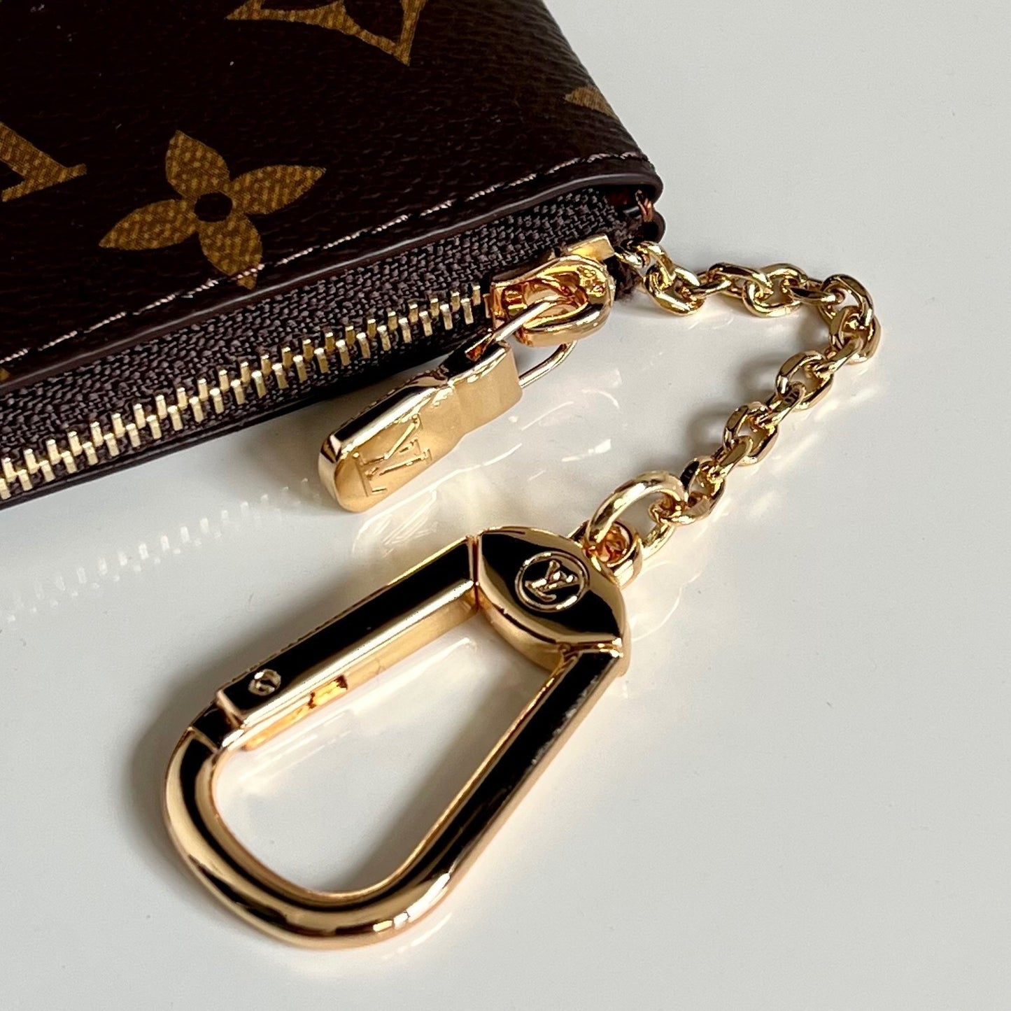 Louis Vuitton Key Pouch "Monogram Eclipse Canvas"