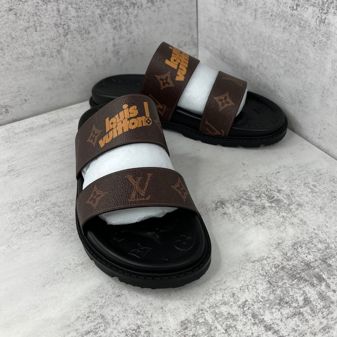 Louis Vuitton Slides "Brown-Black"