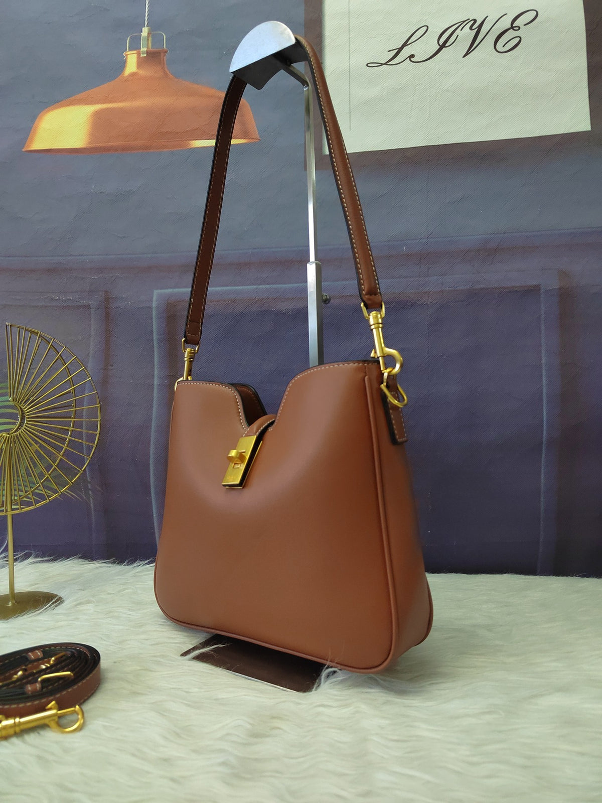 Celine Small Camille 16 Soft Bag in Smooth Calfskin "Tan"
