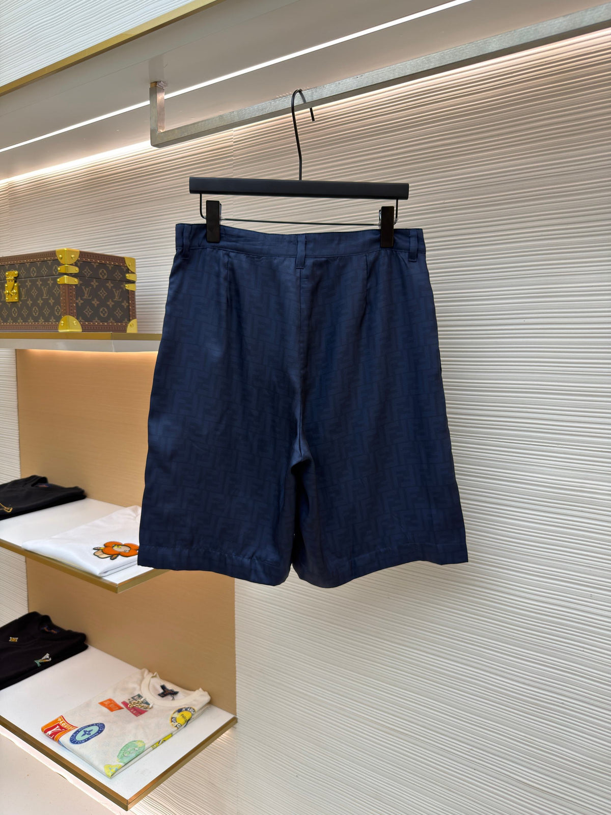 Fendi FF Silk Shorts "Blue"