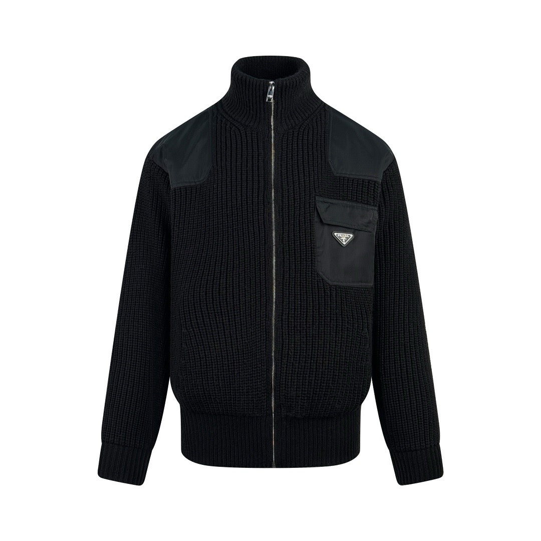 Prada Wool and Cashmere Cardigan "Black"