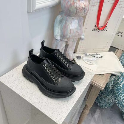 Alexander McQueen Tread Slick Leather Low "Black"
