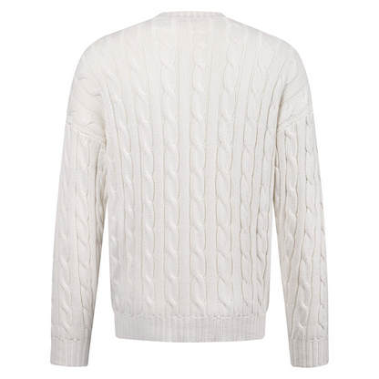Prada Cotton Crew-neck Sweater "White"