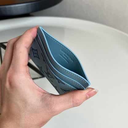 Louis Vuitton Double Card Holder "Shadow Leather"
